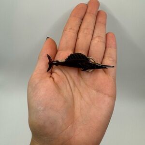 Vintage Celluloid Swordfish Brooch Pin Clip
